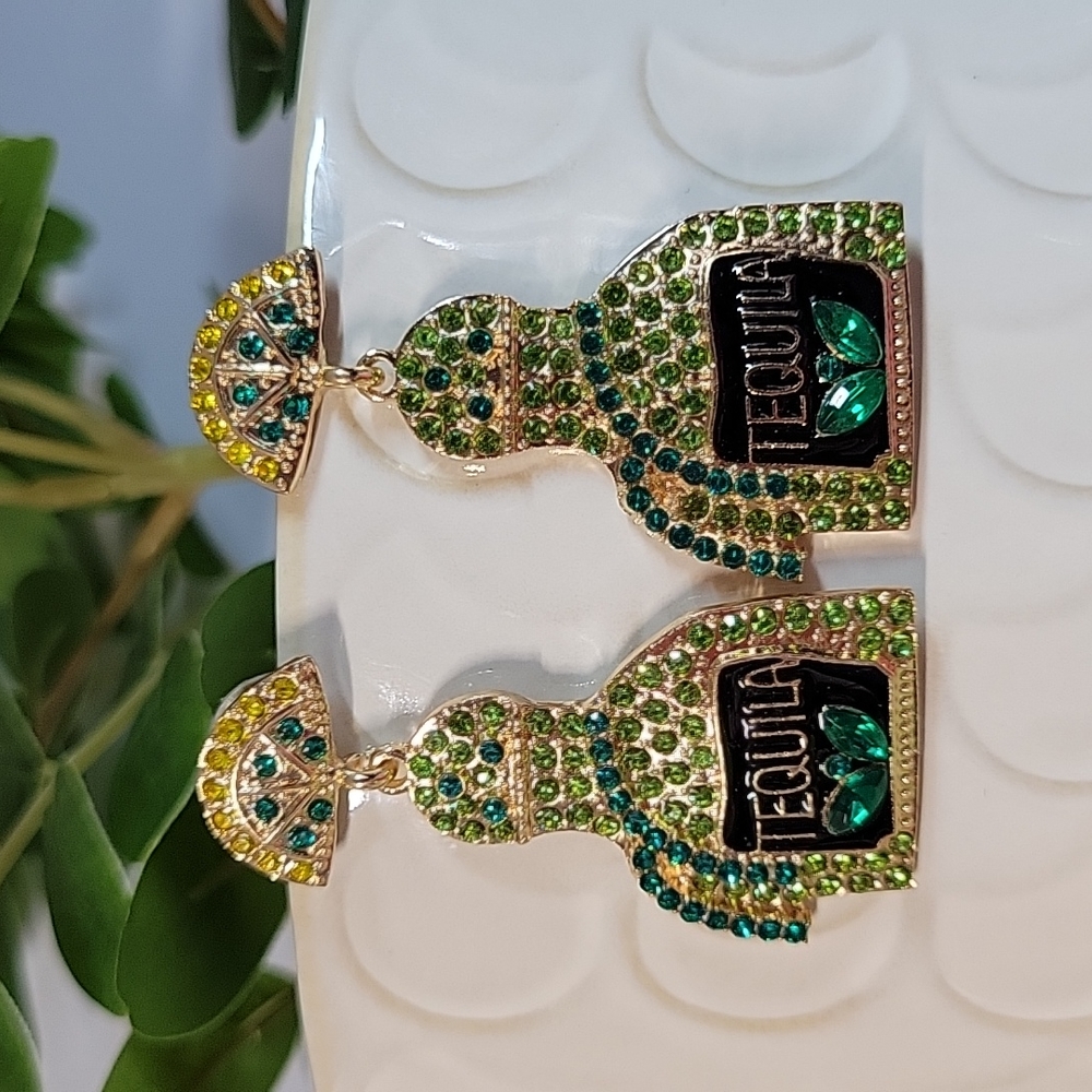 HAPPY HOUR Tequila Crystal Drop Earrings - Picture 4 of 6